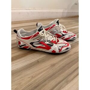 Balenciaga Drive Sneakers Mens 11 White Red Black Mesh Trainers Size 44 No Box